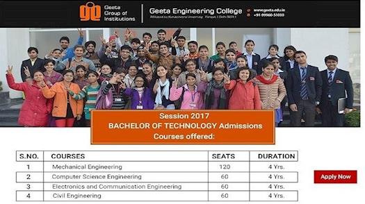 Top Engineering Colleges in Haryana 2017